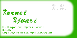 kornel ujvari business card